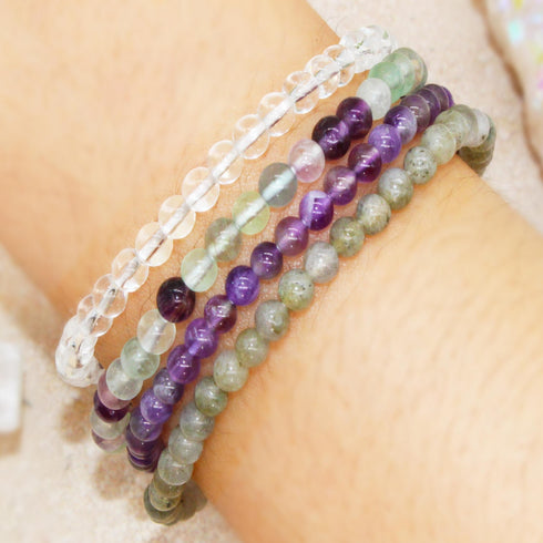 Intuition Psychic Power Stackable Crystal Bracelet Set